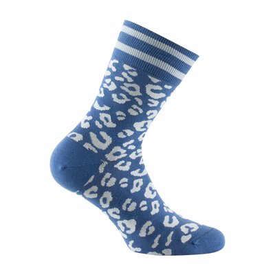 Mi-chaussettes en coton motif panthère MADE IN FRANCE KINDY