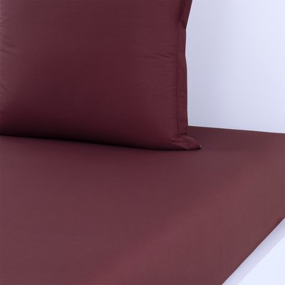 Drap housse en percale de coton rose, ALCOVE OLIVIER DESFORGES