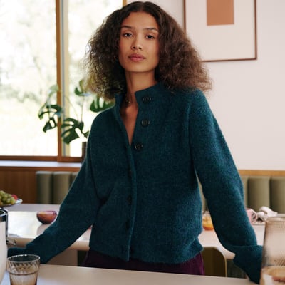 Gilet col montant en grosse maille LA REDOUTE COLLECTIONS