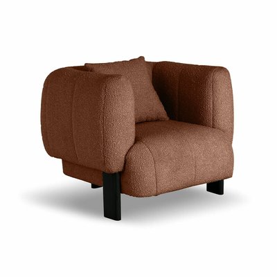Кресло из обивки букле и массива бука SO'HOME