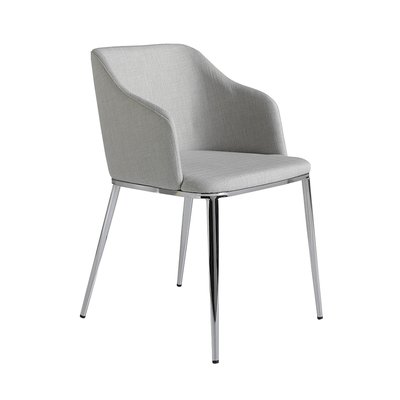 Chaise en tissu et acier chromé ANGEL CERDA