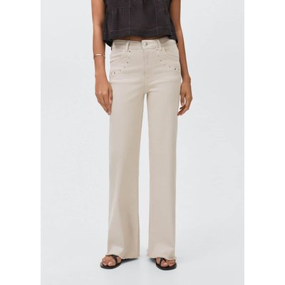 Jean straight-fit clouté MANGO TEEN