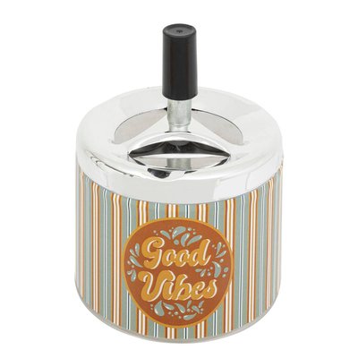 Cendrier rond vintage, métal ATMOSPHERA