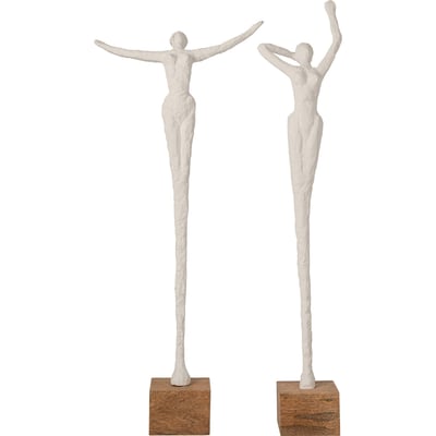 Duo de figurines femme sur socle en résine RECOLLECTION
