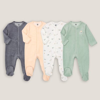 Lot de 4 pyjamas 1 pièce en velours LA REDOUTE COLLECTIONS