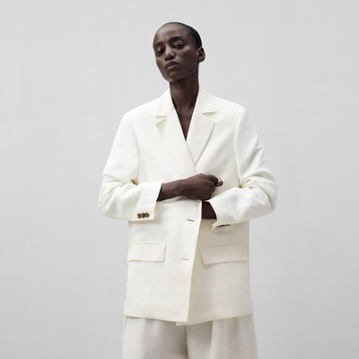 Blazer droit en lin européen ADOLFO DOMINGUEZ