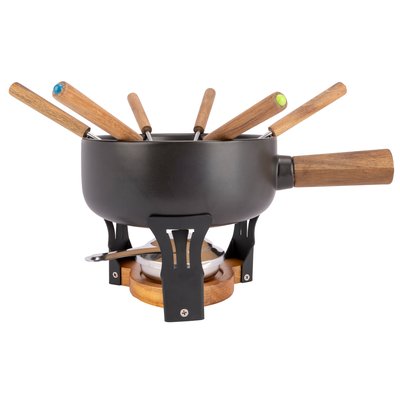 Service à fondue en grès 6 personnes, ASPEN COSY&TRENDY