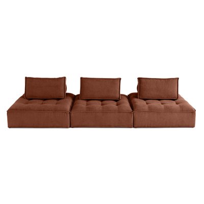 Canapé Modulable en Velours texturé  3 places - MARISOL LISA DESIGN