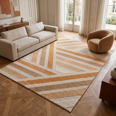 Tapis doux à relief graphique moderne  BRELA GEO THE DECO FACTORY