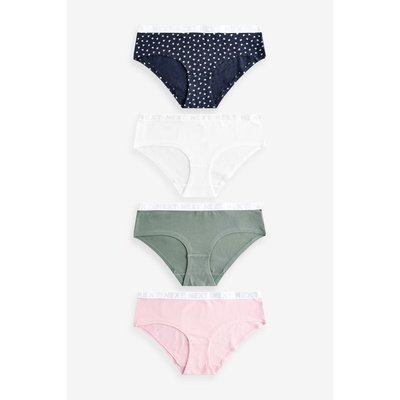 Slips en coton épais logo-court, lot de 4 NEXT