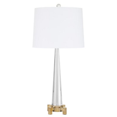 Gold and Crystal Tower Shaped Table Lamp SO'HOME