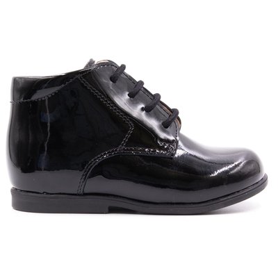 Bottines à lacet en cuir vernis BABY BONI&SIDONIE