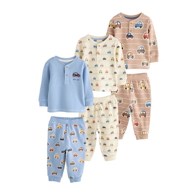 Pyjama douillet à motif transport, lot de 3 NEXT