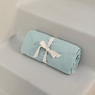 Drap housse enfant bleu 90 x 190 cm PETIT BEGUIN