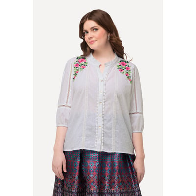 Blouse avec dentelle ajourée ULLA POPKEN