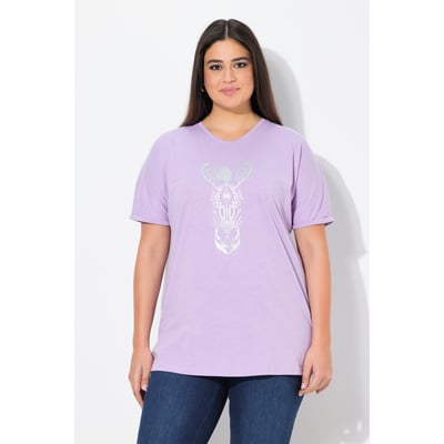 T-shirt oversize. Col V et manches courtes. ULLA POPKEN