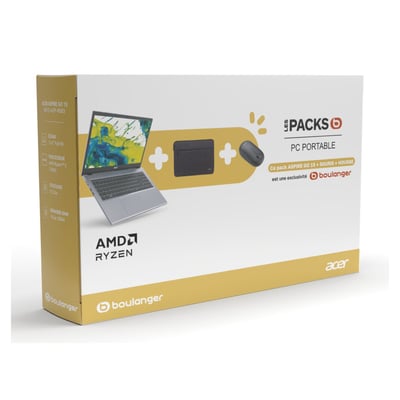 Ordinateur portable Aspire AG15-42P-R083 15,6" AMD Ryzen 5 7430U 16 Go RAM SSD 512 Go (accessoire inclus) ACER