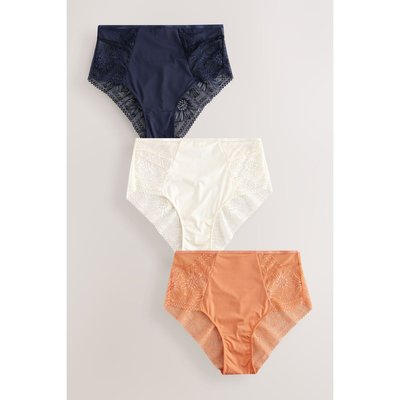 Culotte haute échancrée en dentelle, lot de 3 NEXT