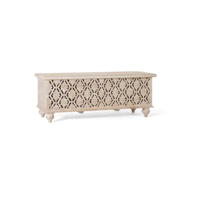 Coffre Bois Blanc - OLÉNIE DECORATION D’AUTREFOIS
