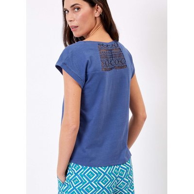Tee shirt coton bio dentelle uni CEBANE LA FIANCÉE