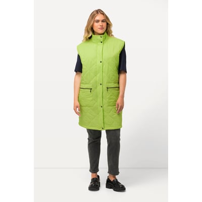 Veste longue matelassée sans manches. Col ULLA POPKEN