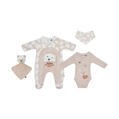 Set naissance mervan maille naissance SUCRE D'ORGE