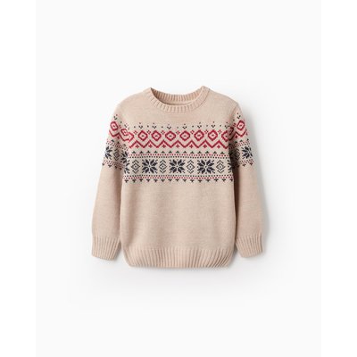 Sweat tricoté, avec jacquard NOËL ZIPPY