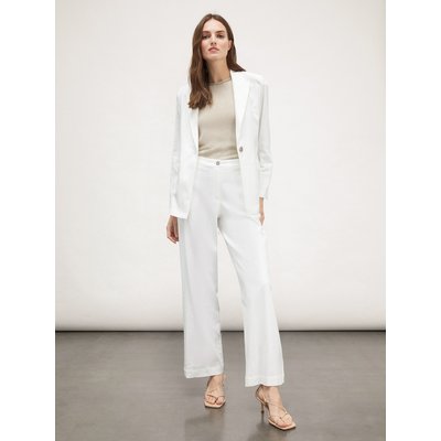 Veste à simple boutonnage en lin et viscose MOTIVI
