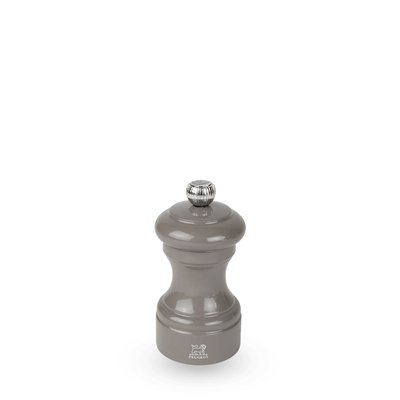 Moulin à sel manuel en bois laqué, gris taupe, 10 cm - 4in. Bistro PEUGEOT
