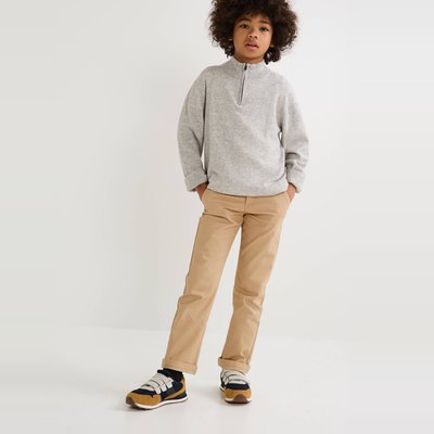 Pantalon chino uni en coton MONOPRIX