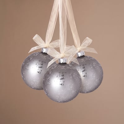 Boule de noël pailletée et mat D8 FANTAISIE SIA DECO