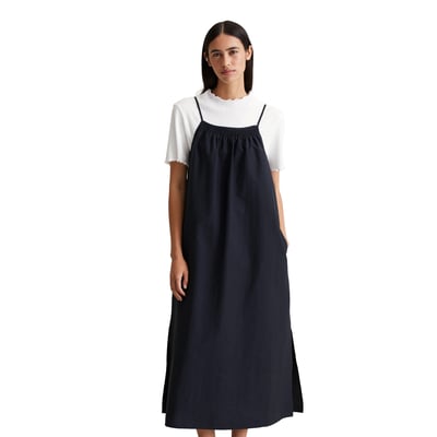 Robe à bretelles spaghetti relaxed en mélange de coton organique MARC O’POLO DENIM