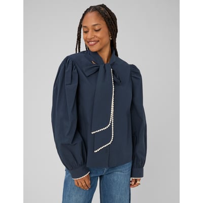 Blouse à col lavalière BZB