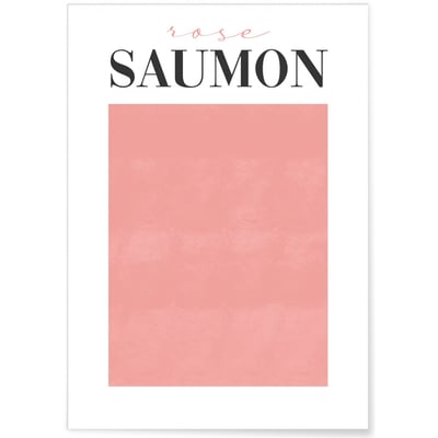 Affiche Rose Saumon L'AFFICHERIE