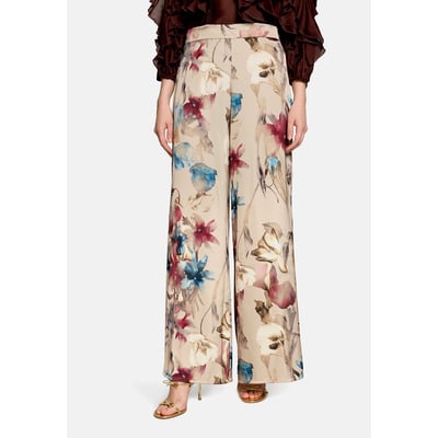 Pantalon Marlene à imprimé à fleurs VERA MONT