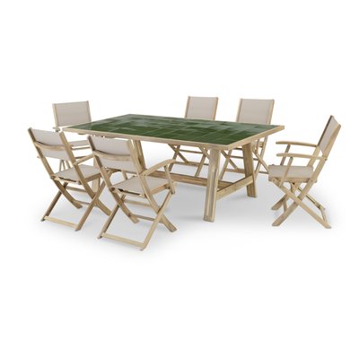 Salon de jardin, 6 chaises, BISBAL&JAVA LIGHT DEFORA HOME
