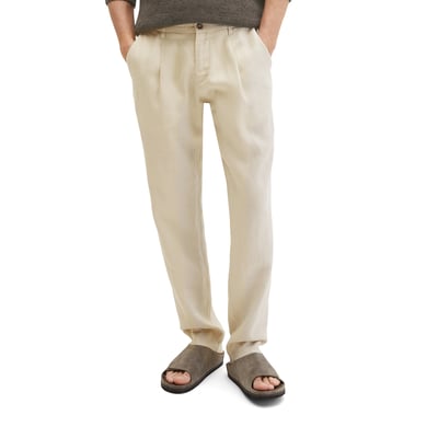 Pantalon en lin modèle Osby Jogger pleats avec ceinture élastique MARC O'POLO