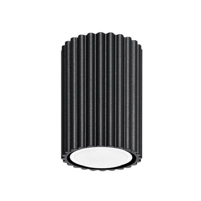 Plafonnier Aluminium Noir GU10 1 Karbon 10 EDEN