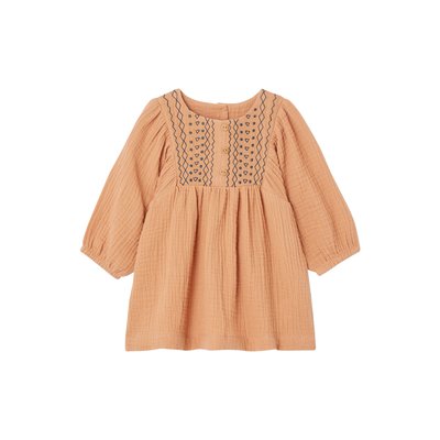 Robe brodée en gaze de coton VERTBAUDET