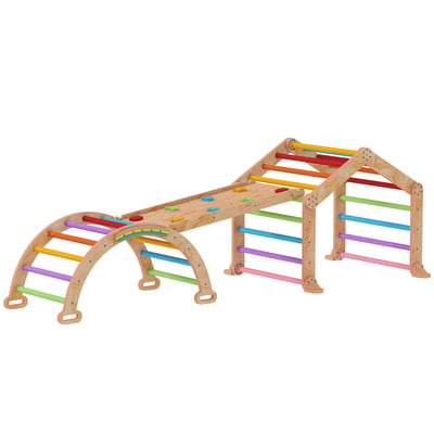 Parcours d'escalade pour enfants Bois massif AIYAPLAY