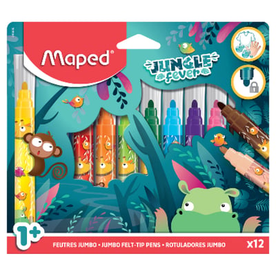 Feutres de coloriage Jungle Fever pour bébés MAPED