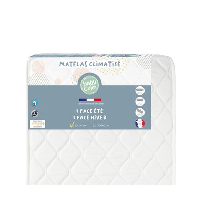 Matelas bébé 60 x 120 cm - Blanc BABYCALIN