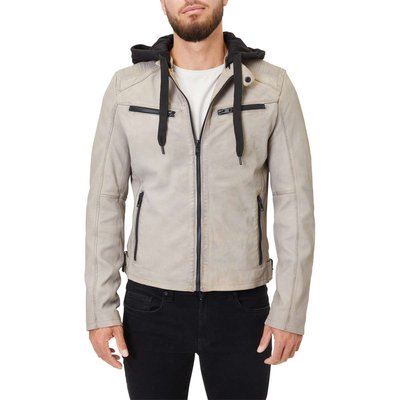 Blouson à capuche cuir GIPSY