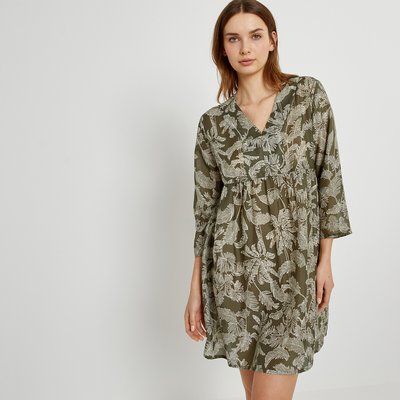 Ночная рубашка с принтом из полиэстеровой вуали LA REDOUTE COLLECTIONS