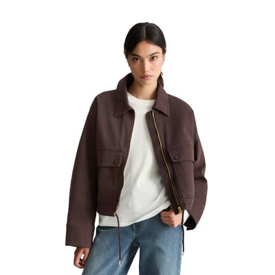 Veste en toile, coupe classique avec un col en peluche amovible MARC O’POLO DENIM