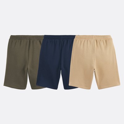 Confezione da 3 bermuda in felpa LA REDOUTE COLLECTIONS
