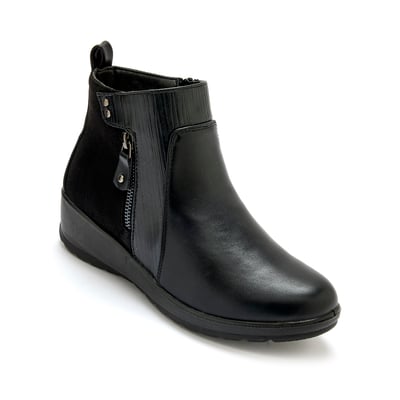 Boots compensées fourrées 2 zips PEDICONFORT
