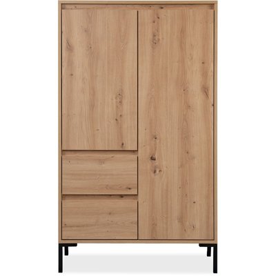 Buffet haut 2 portes effet chêne - RONDA HOMIFAB