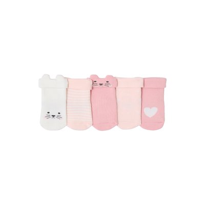 Lot de 5 paires de chaussettes "chat" VERTBAUDET