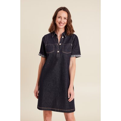 robe courte droite en jean col chemise BREAL